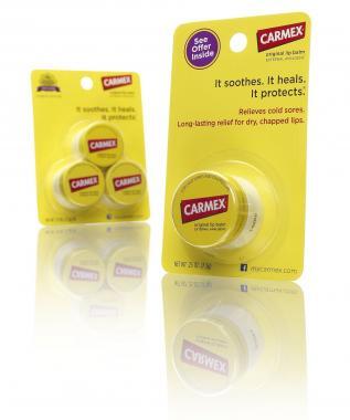 Carmex blister packaging