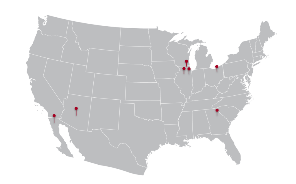 Rohrer plant locations map